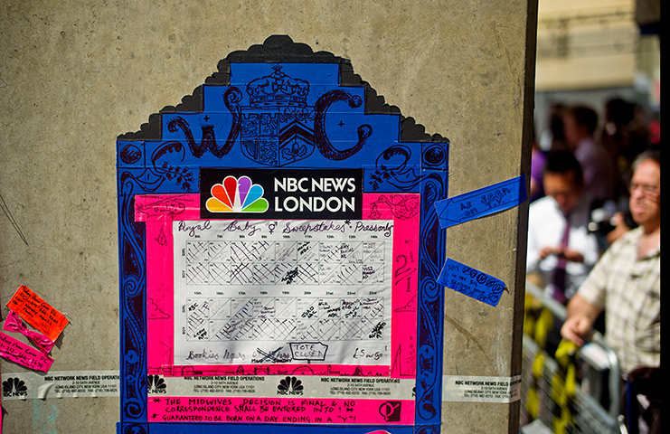 royal baby watch: media outside Lindo Wing of Queen Mary's Hospital Paddington