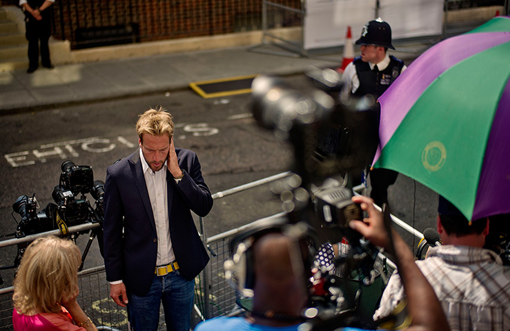 royal baby watch: media outside Lindo Wing of Queen Mary's Hospital Paddington