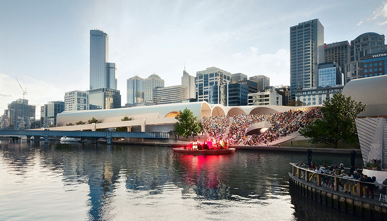 Flinders: Yarra River Amphitheatre and Plaza