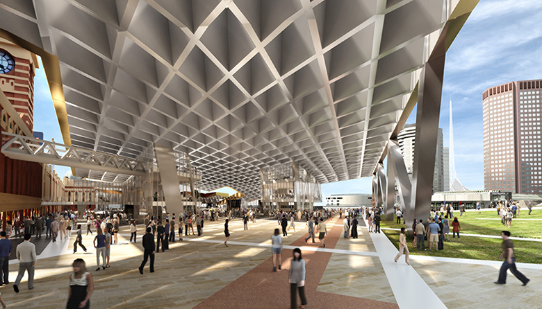 Flinders: New concourse and urban green