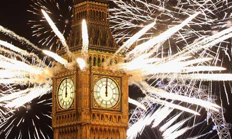 New Years Eve fireworks display in London