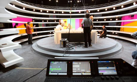 General view of the TV studio in Boulogn