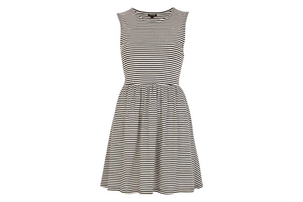 Summer dresses: Summer dresses black and white stripe smock dress by River Island