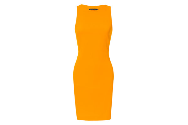 Summer dresses: Summer dresses fitted sleeveless Orange shift dress by Zara