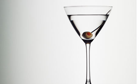 Cocktail with an olive