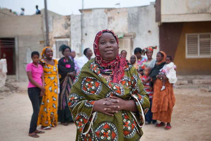 Aissatou Drame in a village square in Senegal