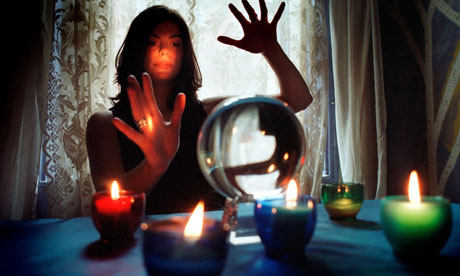 Fortune teller with a crystal ball