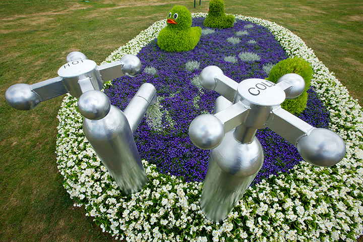 RHS Tatton: Bath Time, by Partington Parish Council, one of the entrants in the flowerb