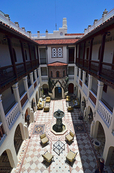 Versace house: The main courtyard 