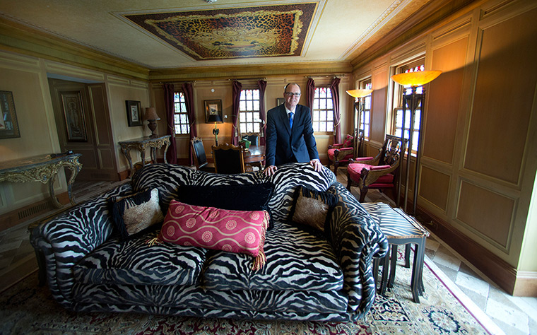 Versace house: Realtor Lamar Fisher conducts a tour of the Versace Mansion