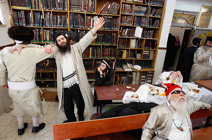 eyewitness tradition: Ultra-Orthodox celebrations for Purim in Jerusalem