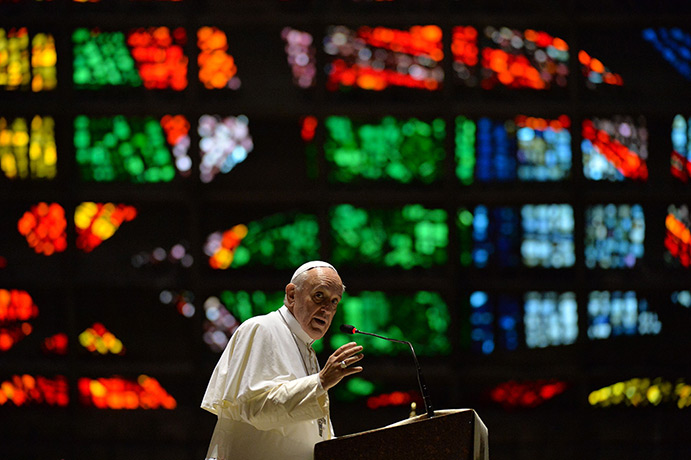 Pope Brazil updated: TOPSHOTS Pope Francis delivers a speech