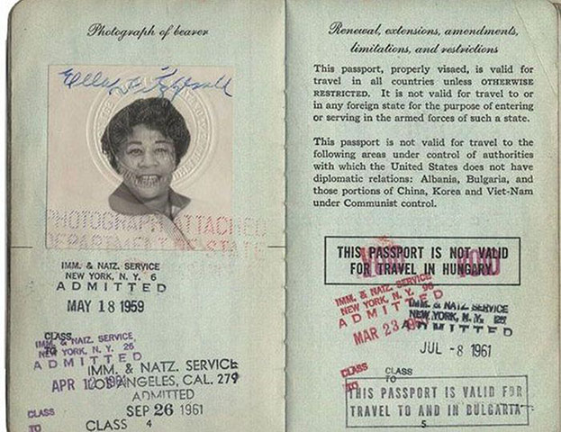 Famous Peoples Passports: Ella Fitzgerald