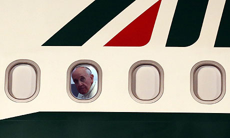 Pope on a plane