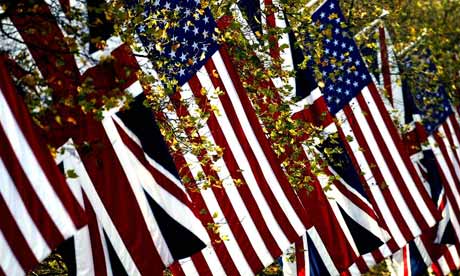 US and UK flags in a row