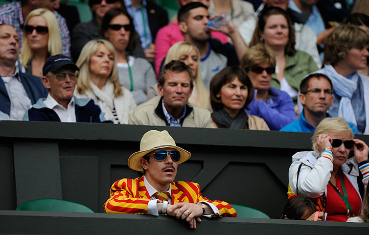 Tom's Wimbledon day 9: A natty spectator in MCC jacket and tie 