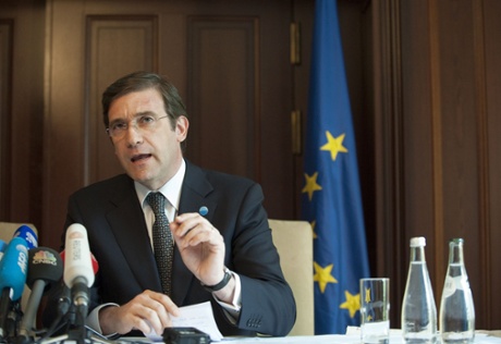 Portuguese Prime Minister Pedro Passos Coelho addresses a press conference in Berlin on July 3, 2013.