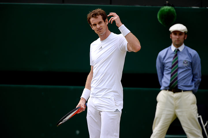 Tom Jenkins Andy Murray: Andy Murray double faults