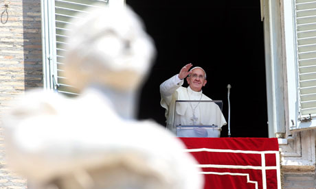 Pope Francis speaking in St Peter's Square