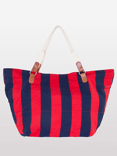 Beach Bags: Striped shopper