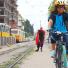 connect4climate: Lady riding bike