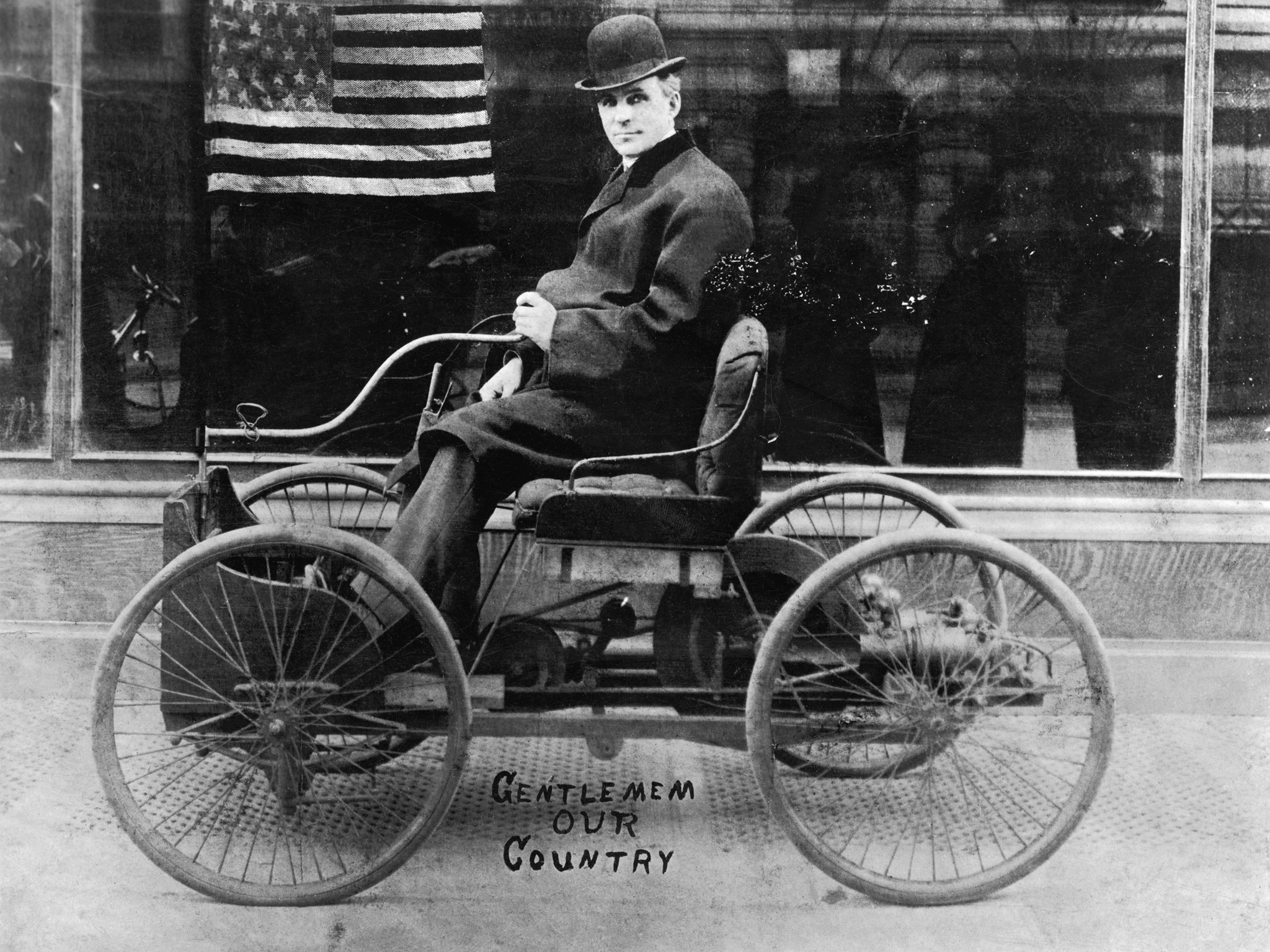 Henry Ford in his first car - a picture from the past | Art and design