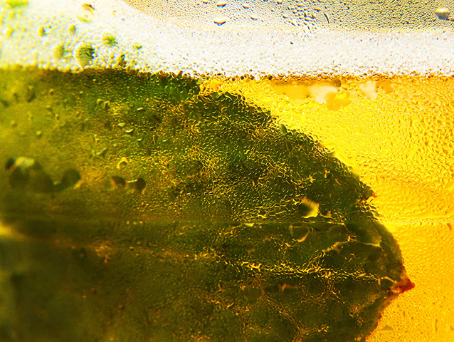 Close up Wimbledon: A mint leaf in a Pimm's drink