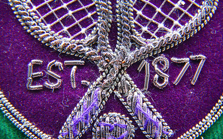 Close up Wimbledon: An umpire's blazer badge