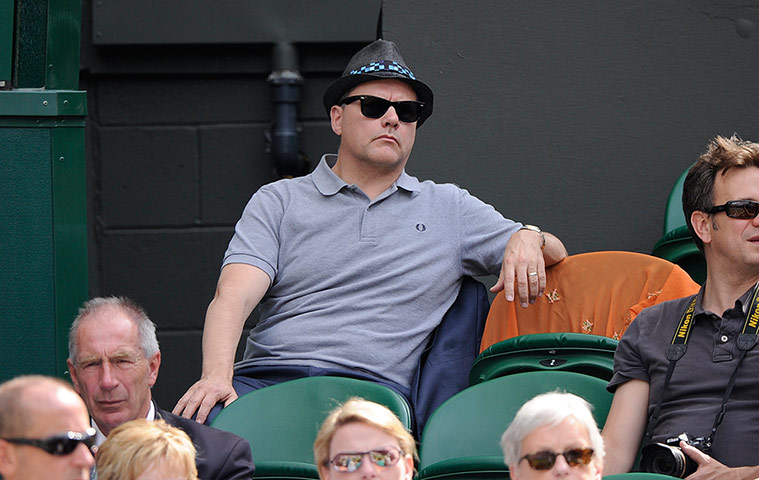 Tom Wimbledon day 10: Comedian Jack Dee watching tennis