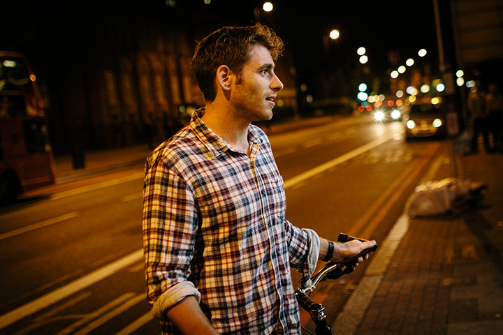 Canonlowlight: Man in the street at night