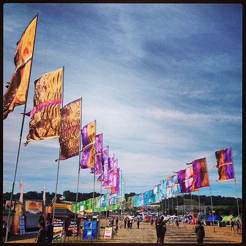 Glastonbury: Flags