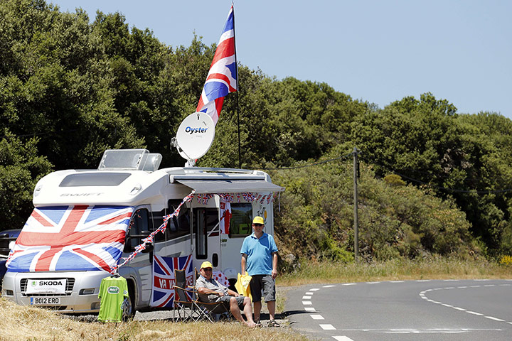 Tour de France stage 7: Great Britain supporters