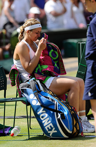 Tom's women's final: Sabine Lisicki cries in her chair 