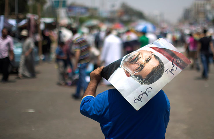 Egypt Unrest: An Egyptian supporter 