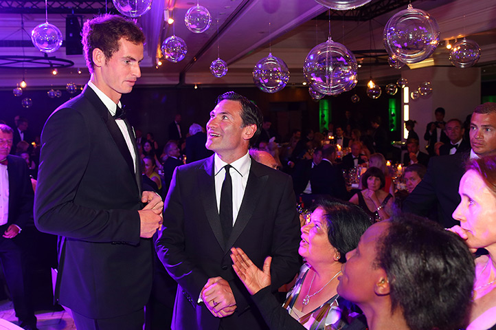 Winners Ball : Andy Murray talks to Roger Draper, the Chief Executive of the Lawn Tennis A