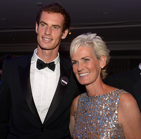 Winners Ball : Andy Murray with his mother Judy Murray
