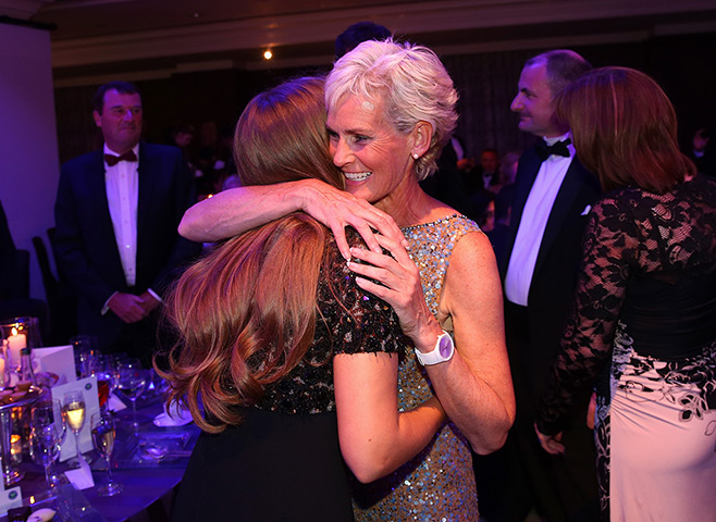 Winners Ball : Judy Murray hugs Kim Sears