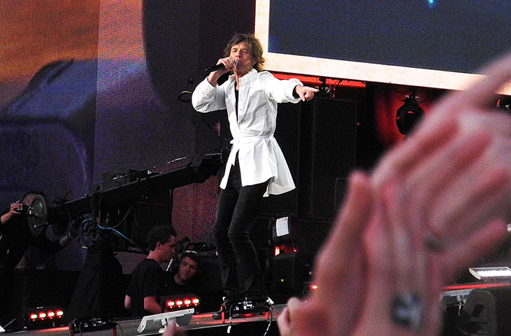 Rolling Stones Hyde Park: Mick Jagger in a 2013 'White dress'