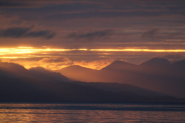 Hebrides BBC Series: Sunset over the hebrides