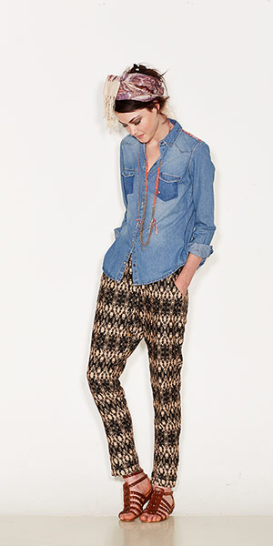 Printed trousers: : Printed trousers: the fashion line-up – in pictures