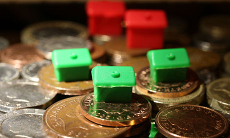 Monopoly houses in coins
