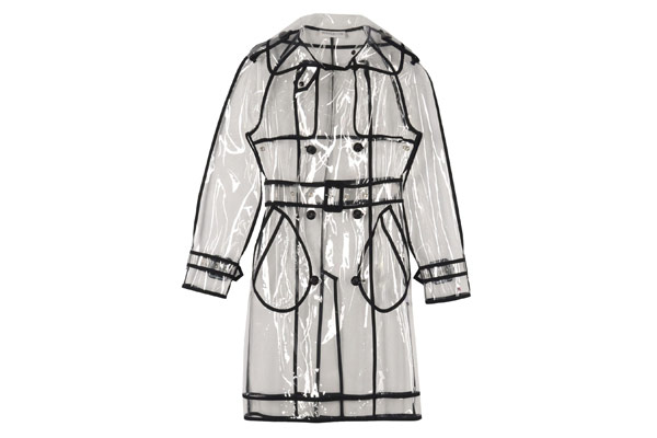 Club kid inspired fashion: Club kid fashion transparent rainmac  by Wanda Nylon