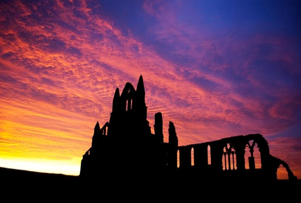Fracking: Whitby Abbey at sunrise
