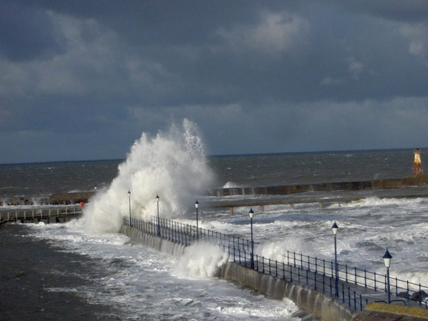 Fracking: Rough sea at Amble