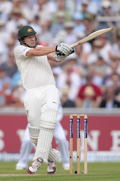 3rd ashes day 1 TJ: Shane Watson hits the ball