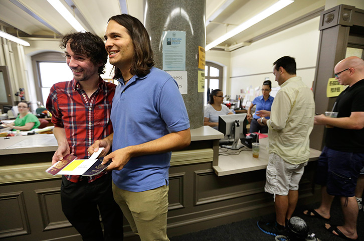 Gay weddings: Gary McDowell, left, and Zachary Marcus, both of Providence, Rhode Island, 