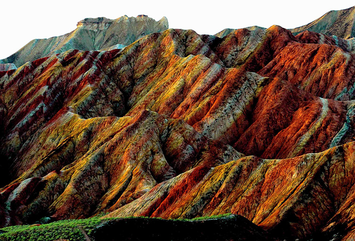 Rainbow mountains: The landform is only found in China