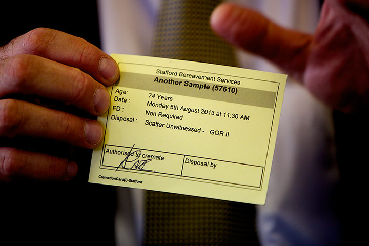 Cremation open day: One of the identity tags