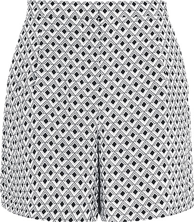 shorts: Geo print silk shorts