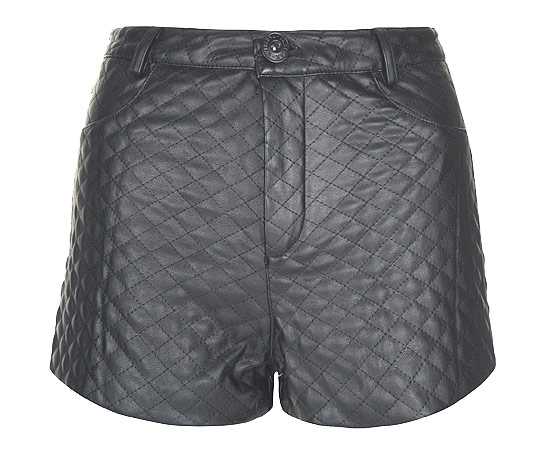 shorts: Quilted leather